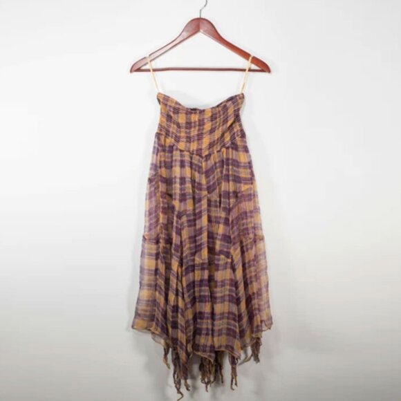 Free People Intimately Strapless Smocked Tube Boho Chic Maxi Dress/Top - Picture 12 of 15